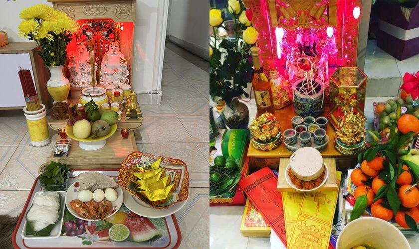 Cách trang trí bàn thờ ông Địa ngày Tết 2026 với mâm ngũ quả