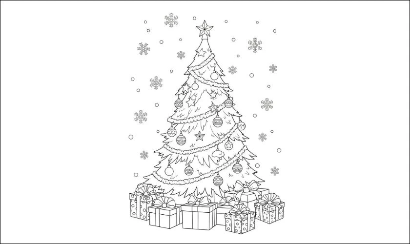 Hình vẽ Noel tô màu cho bé