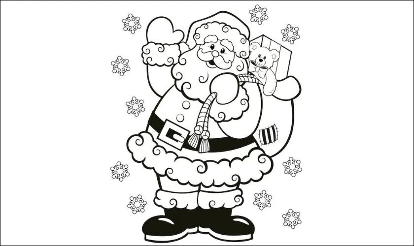Tranh tô màu ông già Noel cho bé