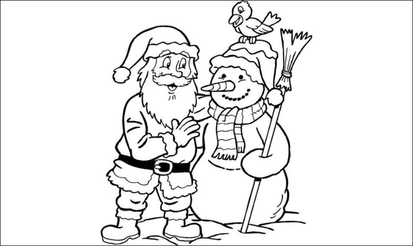 Tranh tô màu ông già Noel