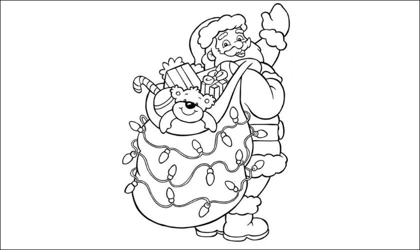 Tranh tô màu ông già tuyết cho trẻ