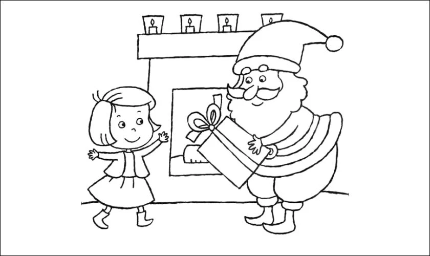 Tranh tô màu ông già tuyết cho bé