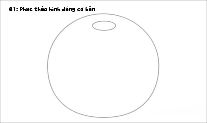 Phác thảo hình dáng cơ bản của quả bí ngô