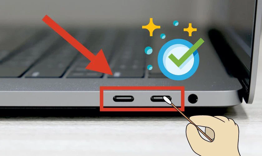 Cách vệ sinh cổng kết nối MacBook