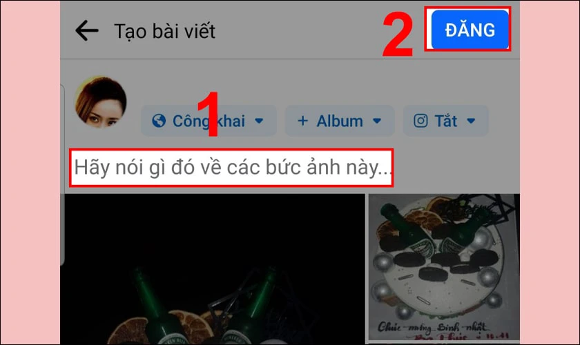 Hãy viết một dòng trạng thái