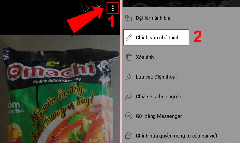 Có thể thêm chú thích cho từng ảnh trên bài viết Facebook đã đăng không?