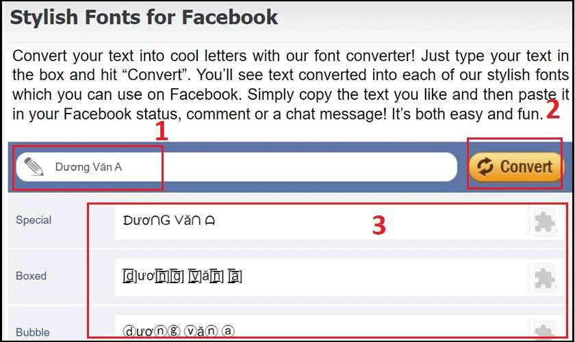 Cách viết có in đậm trong Messenger bằng Stylish fonts