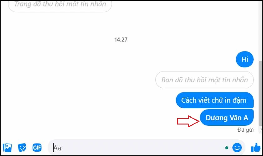 Cách viết chữ in đậm trong Messenger nhanh