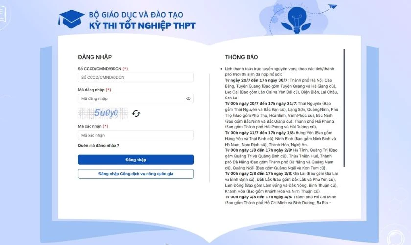Cách xác nhận nhập học trên hệ thống của Bộ