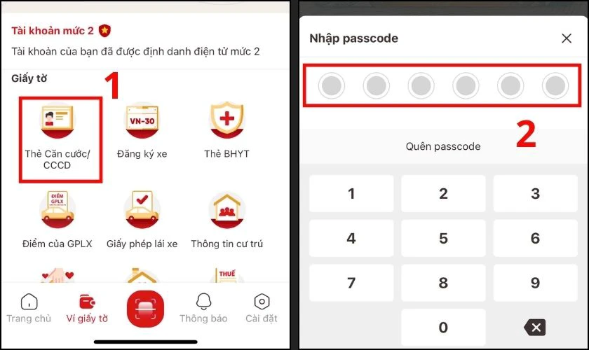 Nhập Passcode