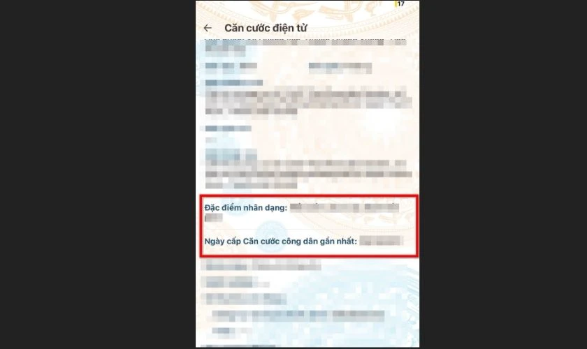 Cách lấy mặt sau CCCD trên VNeID mới nhất