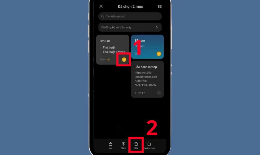 Cách xóa ghi chú ẩn trên Xiaomi
