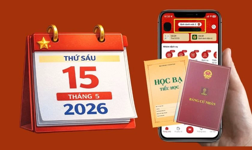 VNeID tính hợp học bạ và bằng cấp từ khi nào?