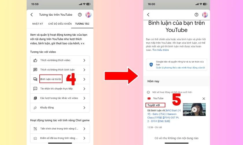 Xem lại các bình luận