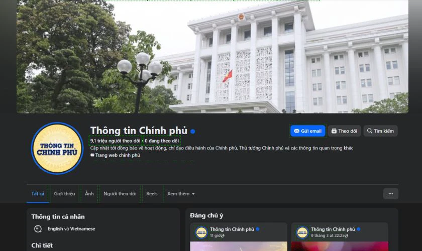 Cách xem livestream Kê khai thuế cho Hộ kinh doanh 2026 trên trang Facebook Thông tin Chính phủ