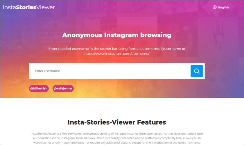 Không cần phải đăng nhập Instagram để sử dụng