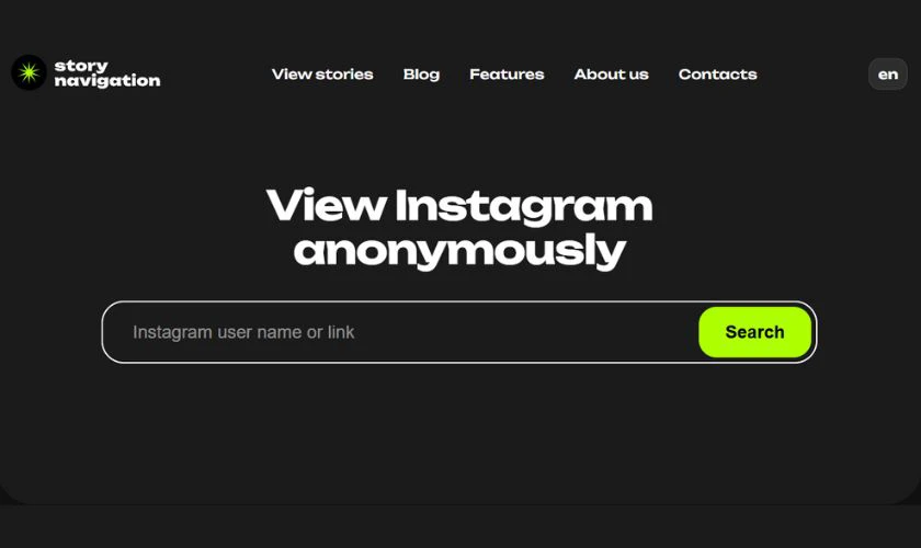 InstaNavigation cho phép xem story Instagram ẩn danh