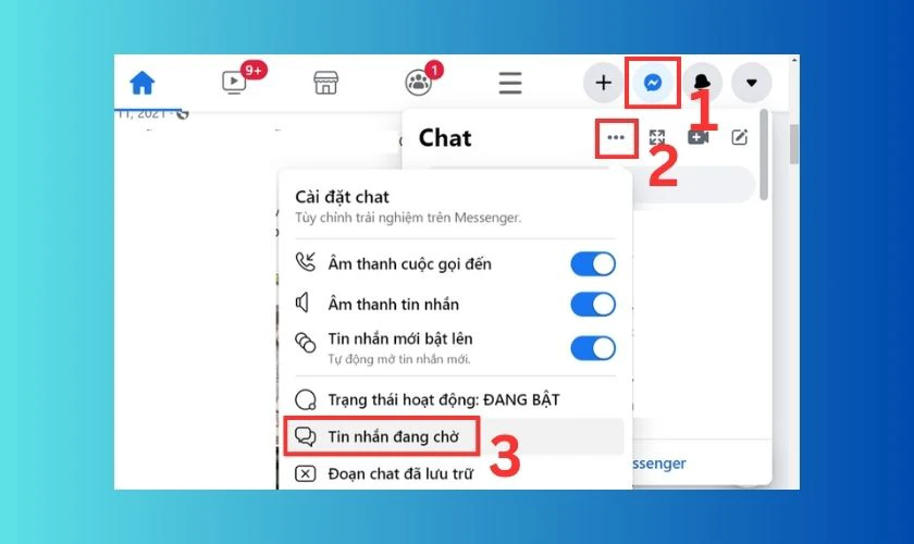 Cách xem tin nhắn chờ trên Messenger web