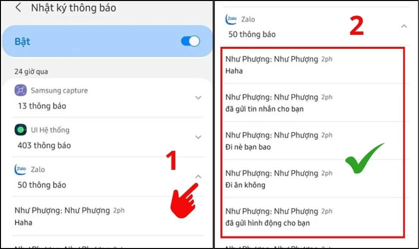 Xem các tin nhắn Zalo đã bị thu hồi