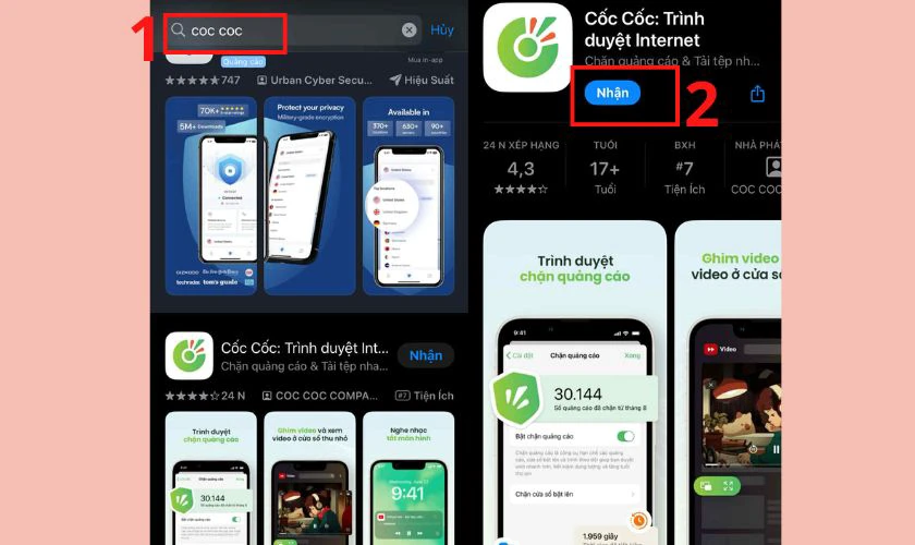Cách xem Youtube ngoài màn hình iOS 18.7 bằng Cốc Cốc