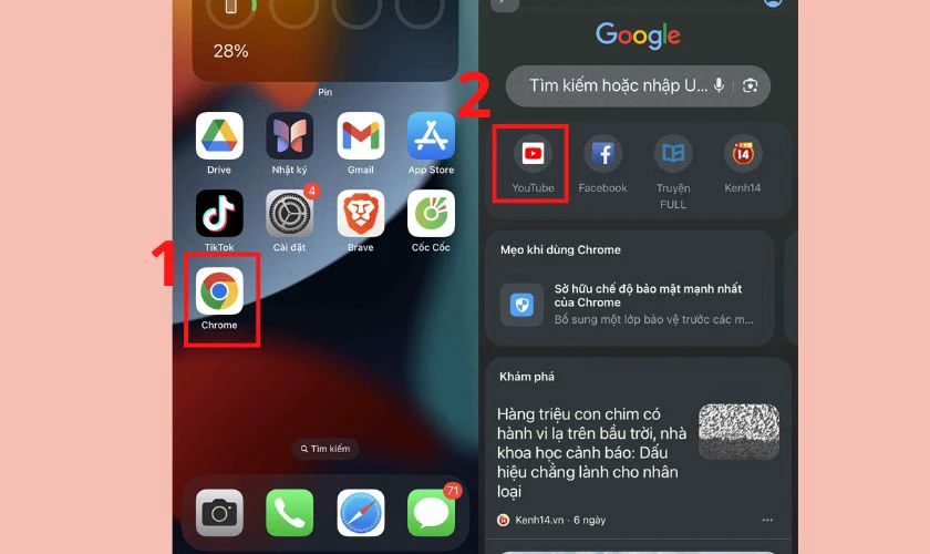 Cách xem Youtube ngoài màn hình iOS 18.7 bằng Chrome