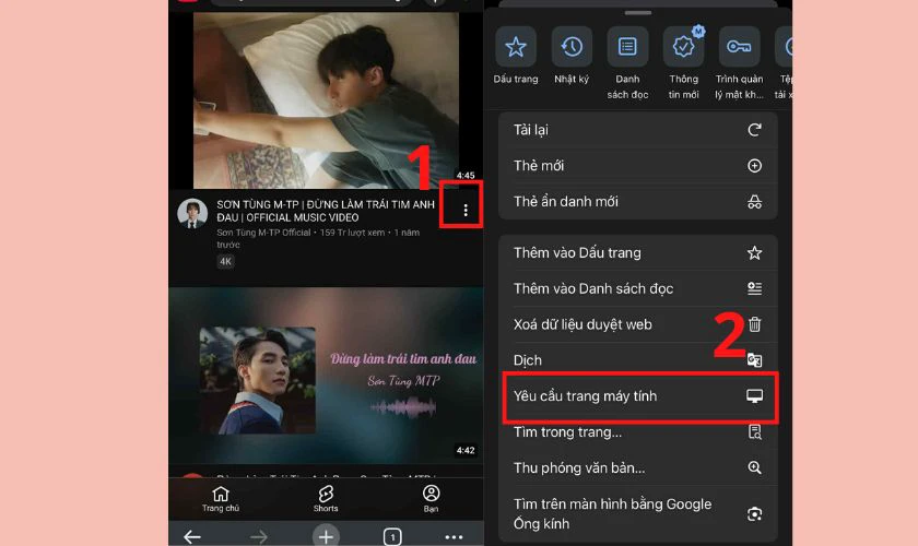 Nhấn vào biểu tượng ba chấm