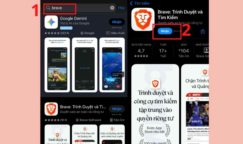 Cách xem Youtube ngoài màn hình iOS 18.7 bằng Brave