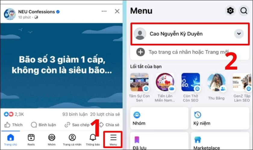 Cách xóa ảnh bìa trên Facebook trên điện thoại