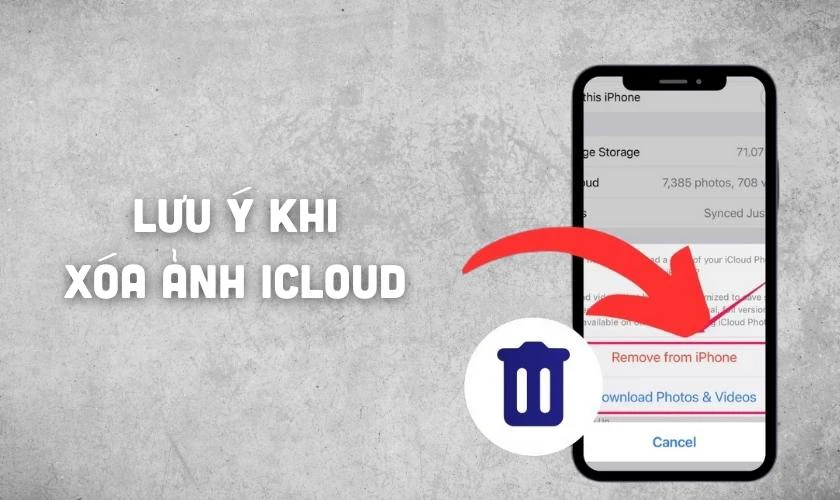 Lưu ý khi xóa ảnh trên iCloud