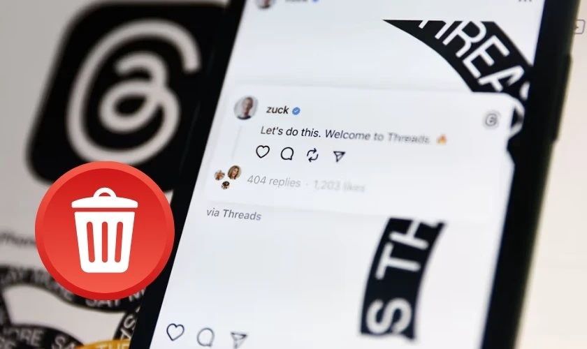 Lưu ý khi xóa bài đăng lại trên Threads
