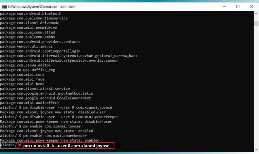Cách xóa Joyose trên điện thoại Xiaomi