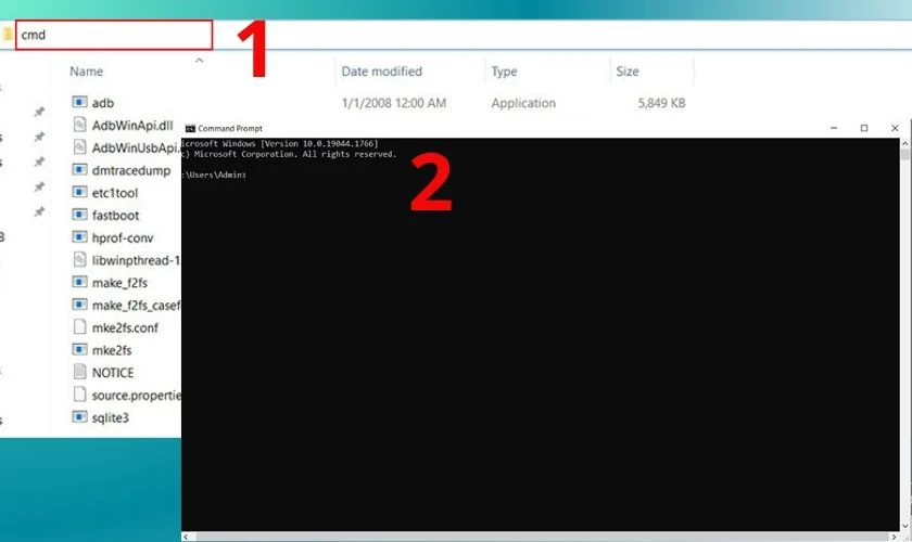 Mở Command Prompt trên máy tính