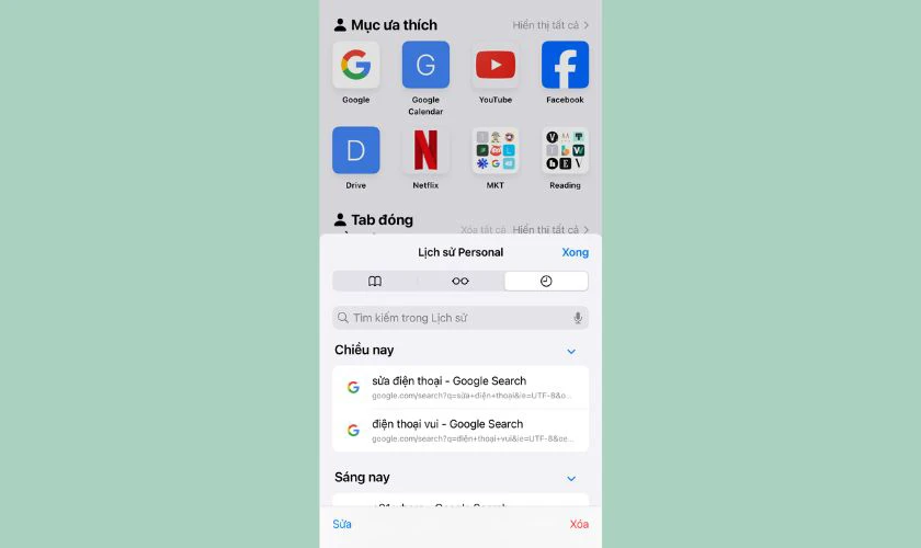 Cách xóa lịch sử Safari trên iOS 26 đơn giản