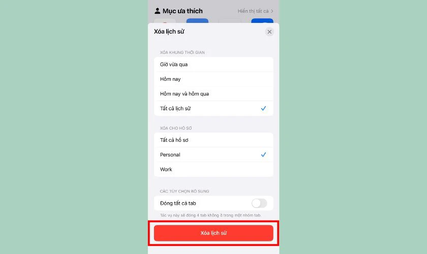 Cách xóa lịch sử Safari trên iOS 26 nhanh