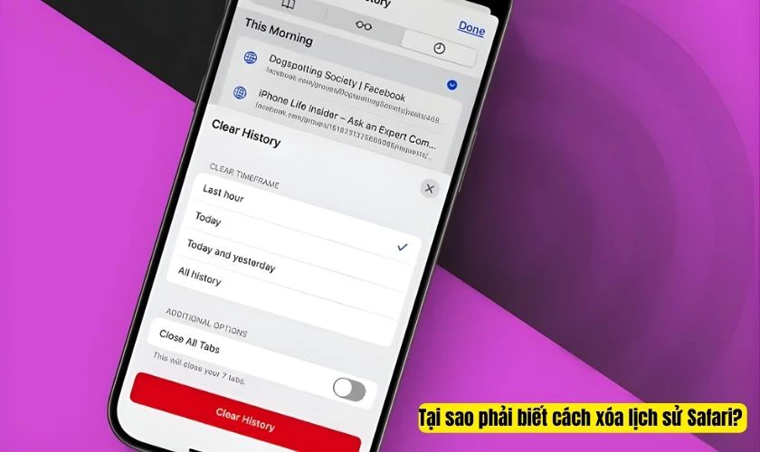 Tại sao phải biết cách xóa lịch sử Safari trên iOS 18.7?