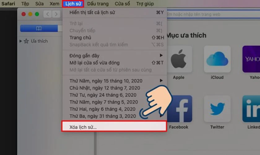 Cách xóa lịch sử Safari trên MacBook chi tiết