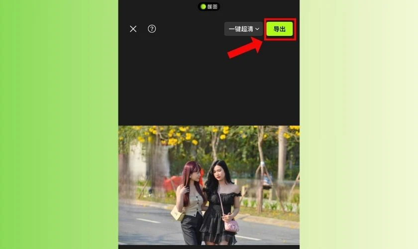 Sau khi xóa, nhấn nút tải xuống để lưu ảnh đã chỉnh sửa