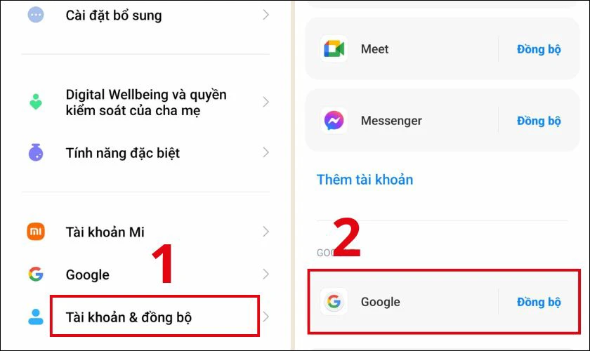 Cách đăng xuất tài khoản Google trên điện thoại Xiaomi