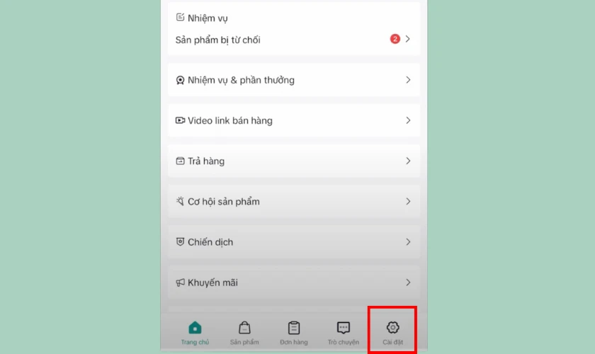 Cách xóa tài khoản TikTok Seller trên điện thoại Android