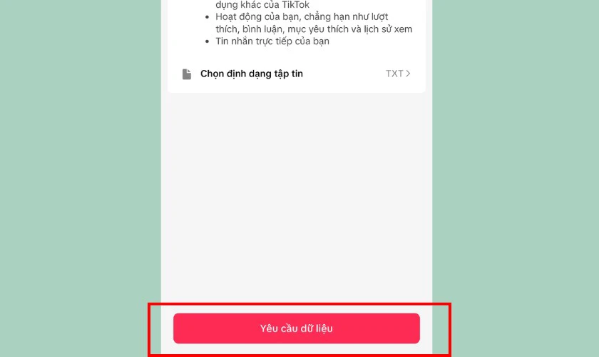 Yêu cầu dữ liệu