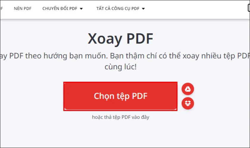 Cách xoay với iLovePDF