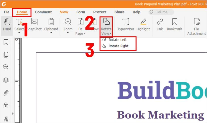 Cách xoay file trên Foxit Reader