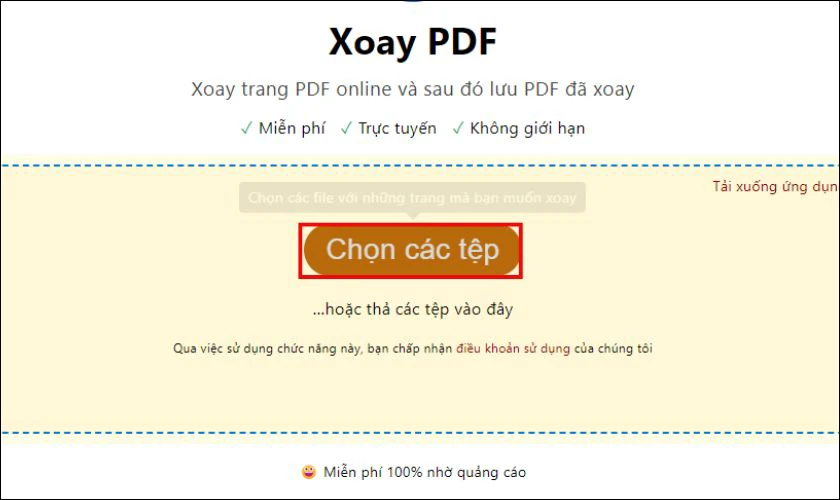 Cách xoay file với PDF24 Tool