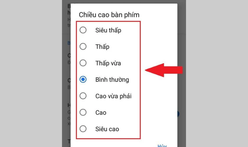 Lựa chọn mức độ cao của bàn phím phù hợp với nhu cầu của bạn