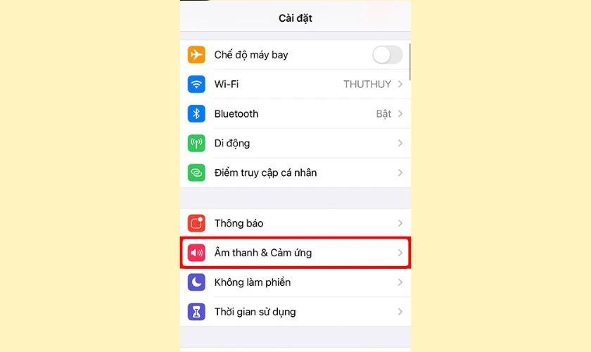 Cài đặt nhạc chuông trên iPhone 12 Pro Max trong Cài đặt