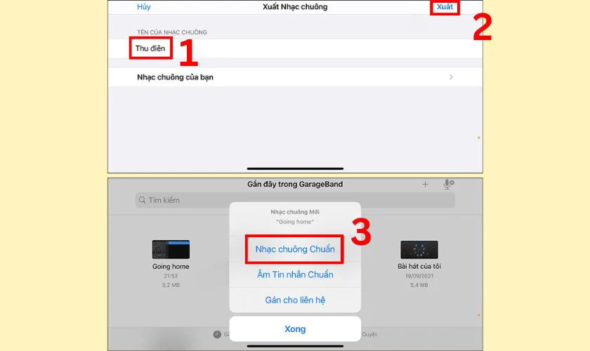 Đặt làm nhạc chuông trực tiếp trong GarageBand