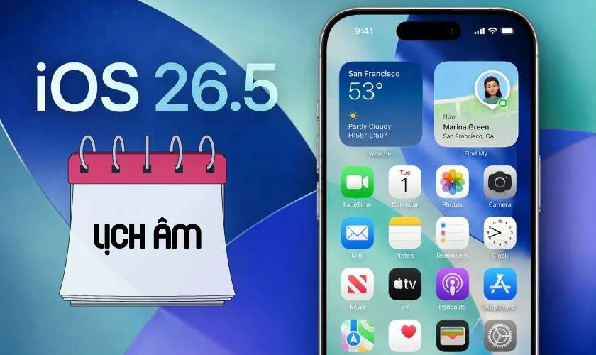 Lưu ý khi cài lịch âm cho iPhone iOS 26.5