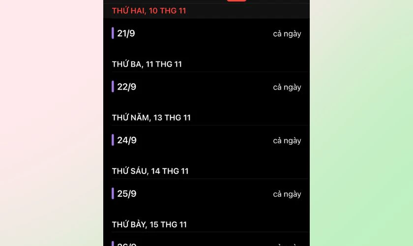 Mở ứng dụng Lịch (của Apple hoặc Google), lịch âm sẽ tự động hiển thị cùng với lịch dương