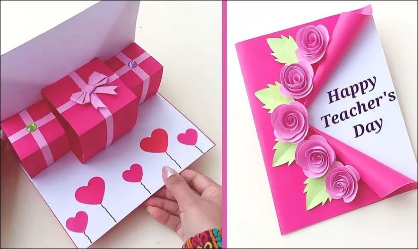 Gửi hoa kèm thiệp viết tay để thể hiện lòng yêu kính với cô thầy