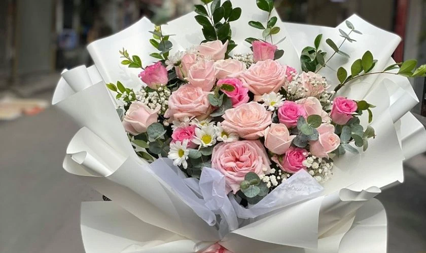 Ý tưởng cắm hoa hồng thành bó tặng cho thầy cô cực đáng yêu